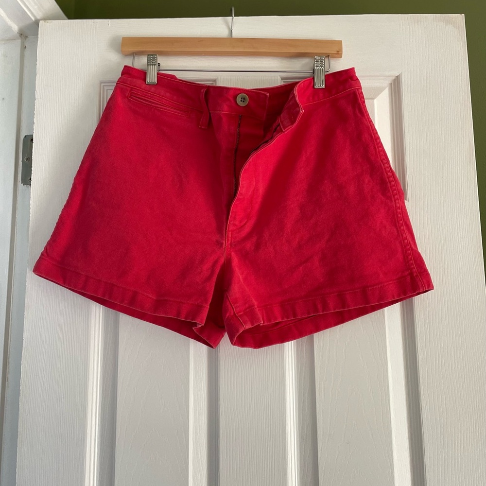 Madewell Red Shorts High-Waisted